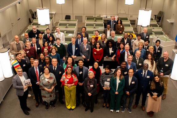 Sprekers en deelnemers aan het symposium