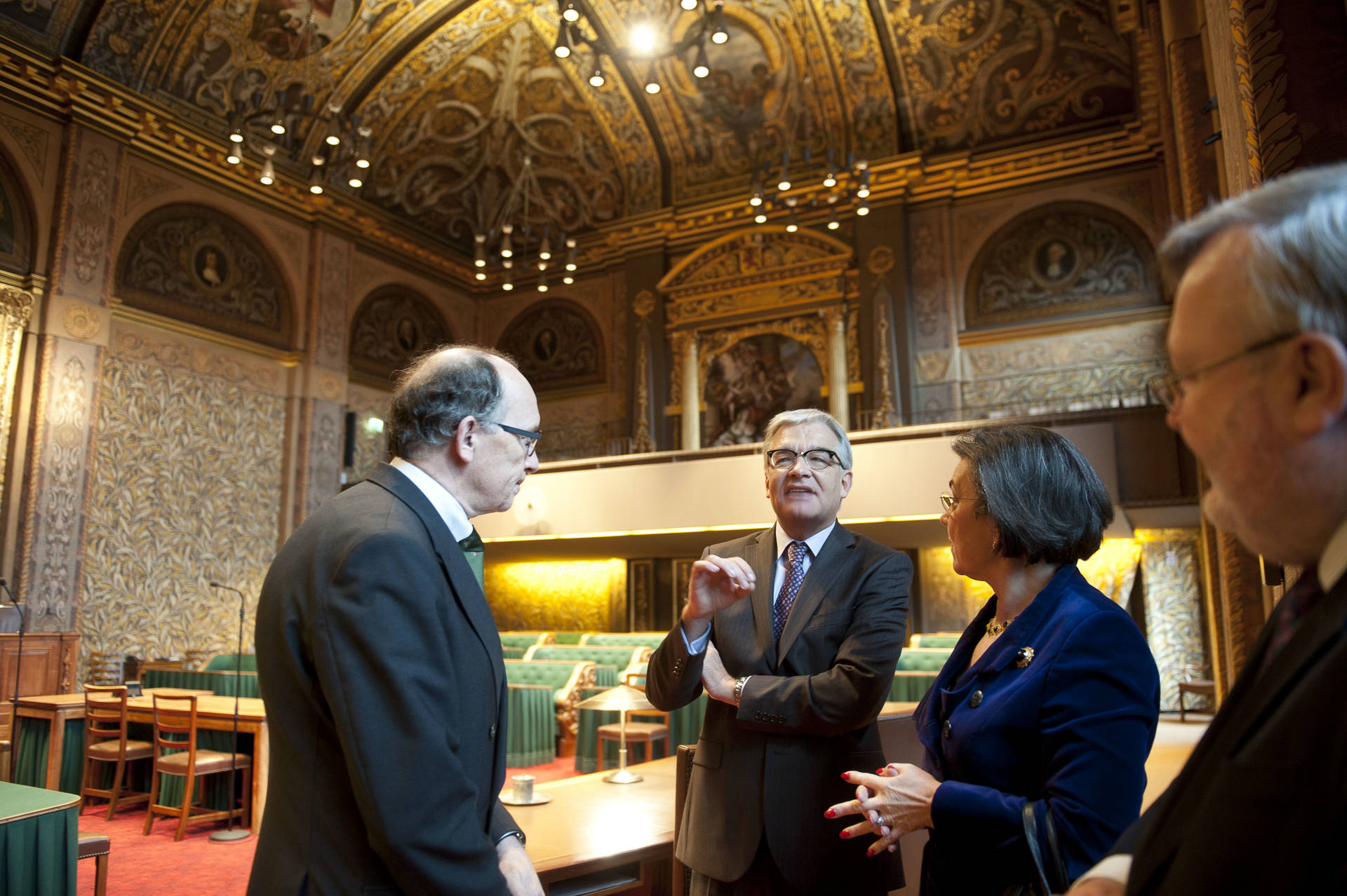 Voorzitter parlement Luxemburg ontvangen door Staten-Generaal